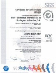 Certificado OHSAS 18001 - 2007