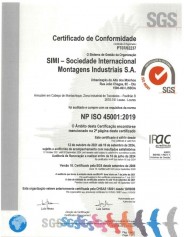 Certificado ISO 45001:2019