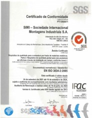 Certificado ISO 3834 - 2005